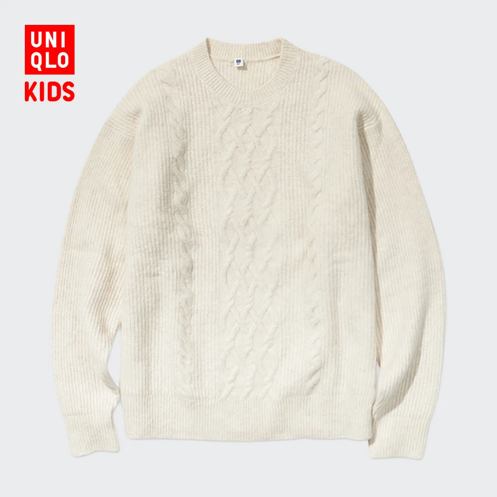 优衣库童装男童女童souffle yarn舒芙蕾针织衫毛衣新年红473330