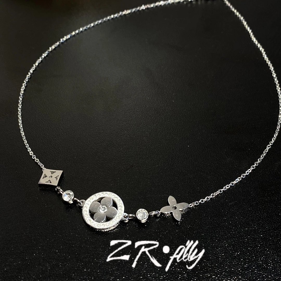 铜合金锆石项链 个性百搭项链504