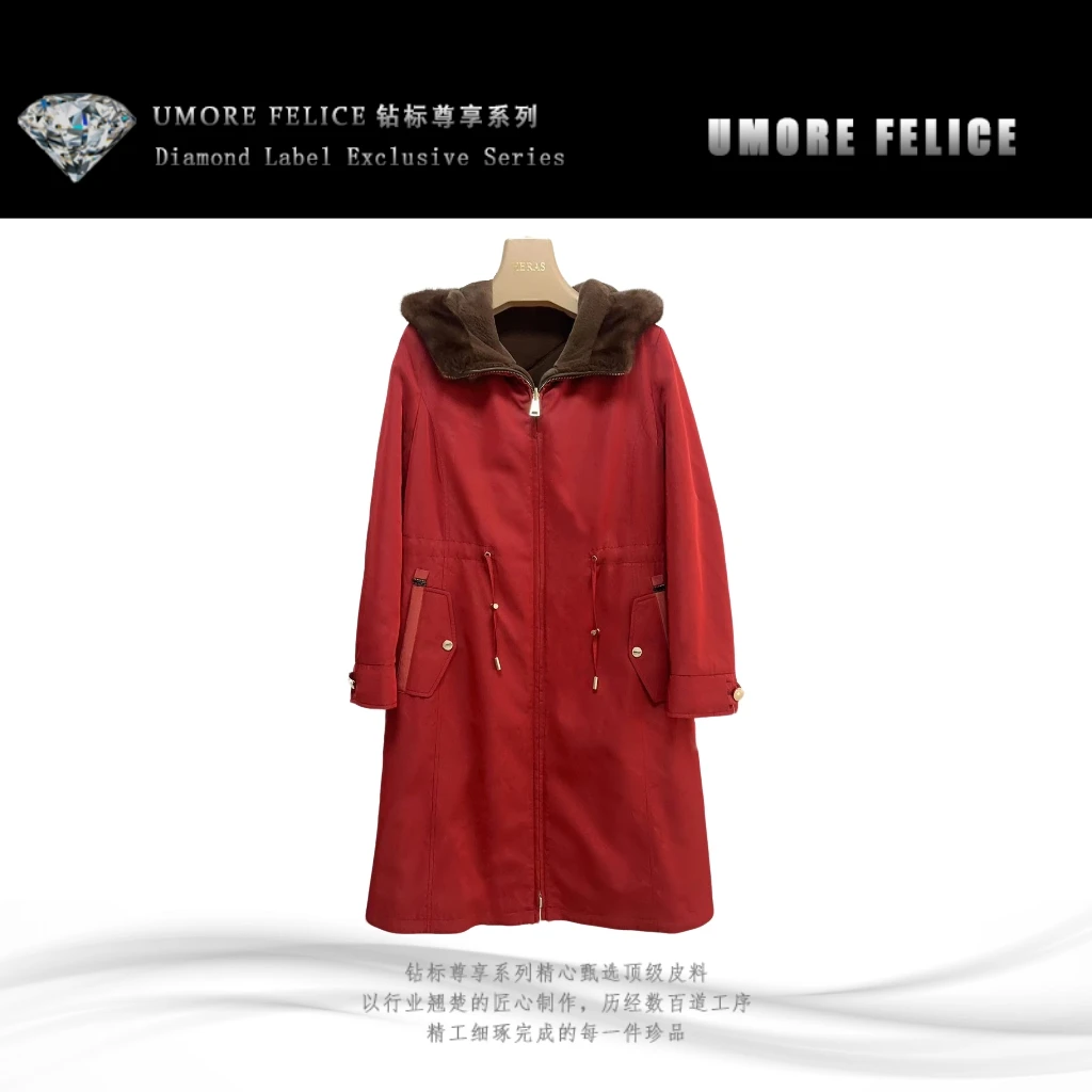 UMORE FELICE华斯皮草【11专属】秋冬百搭獭兔双面皮草外套