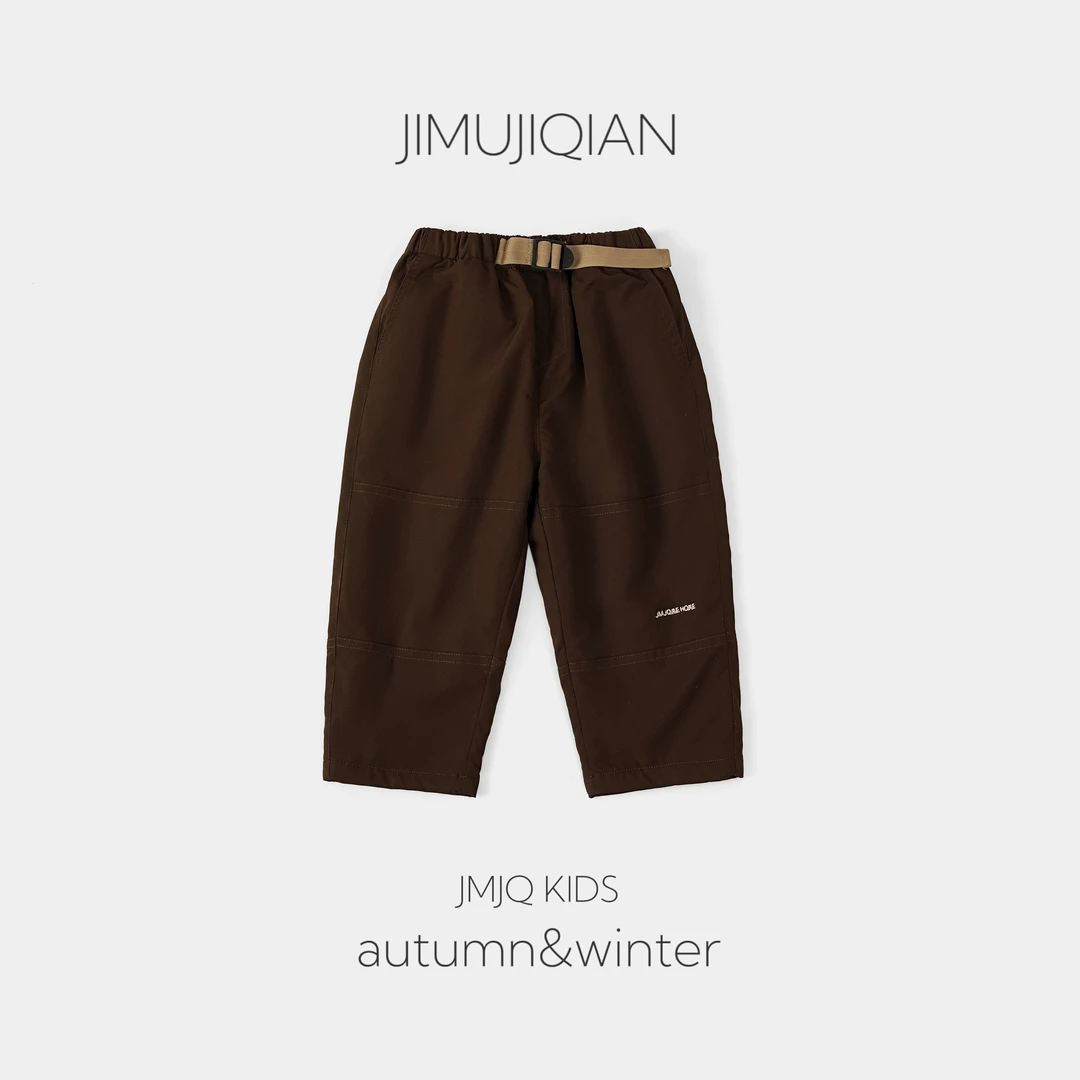 JMJQ秋冬儿童加绒加厚户外保暖防风防寒登山运动长裤201126