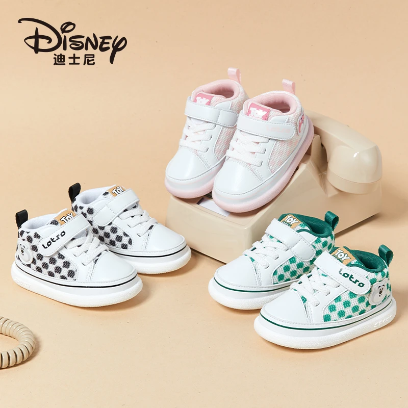 Disney/迪士尼春季新款婴幼儿软底宝宝休闲板鞋网面学步鞋舒适
