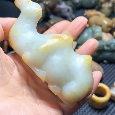 白玉菩提吊坠摆件