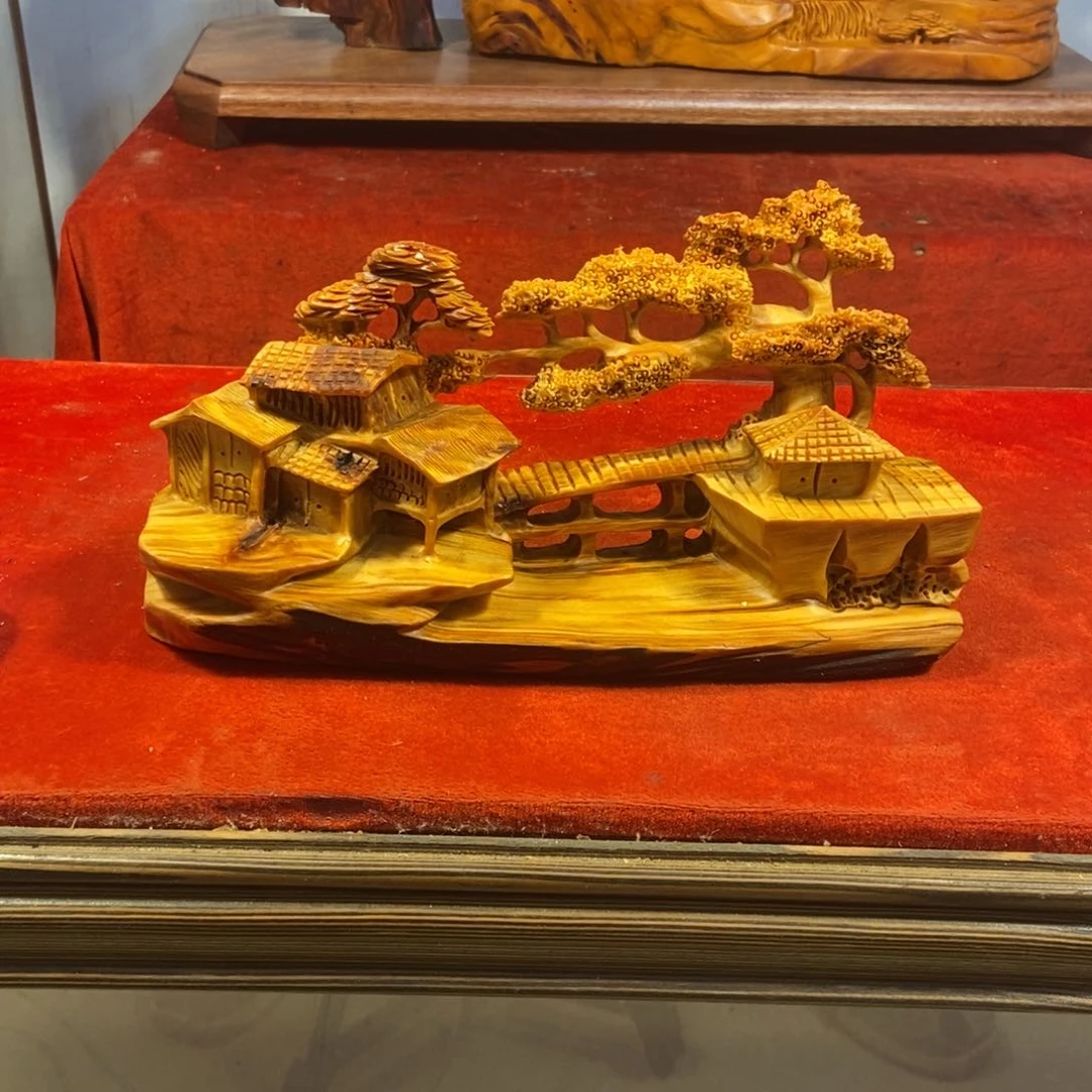 柏木（崖柏）崖柏摆件（玉华料山水