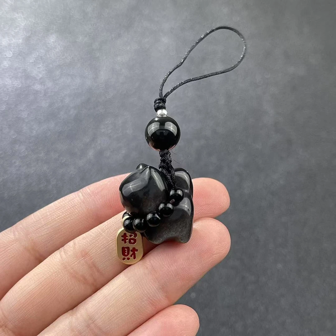 【举石珠宝】T0107-1007-4黑曜石挂件（一件/多样性发）F