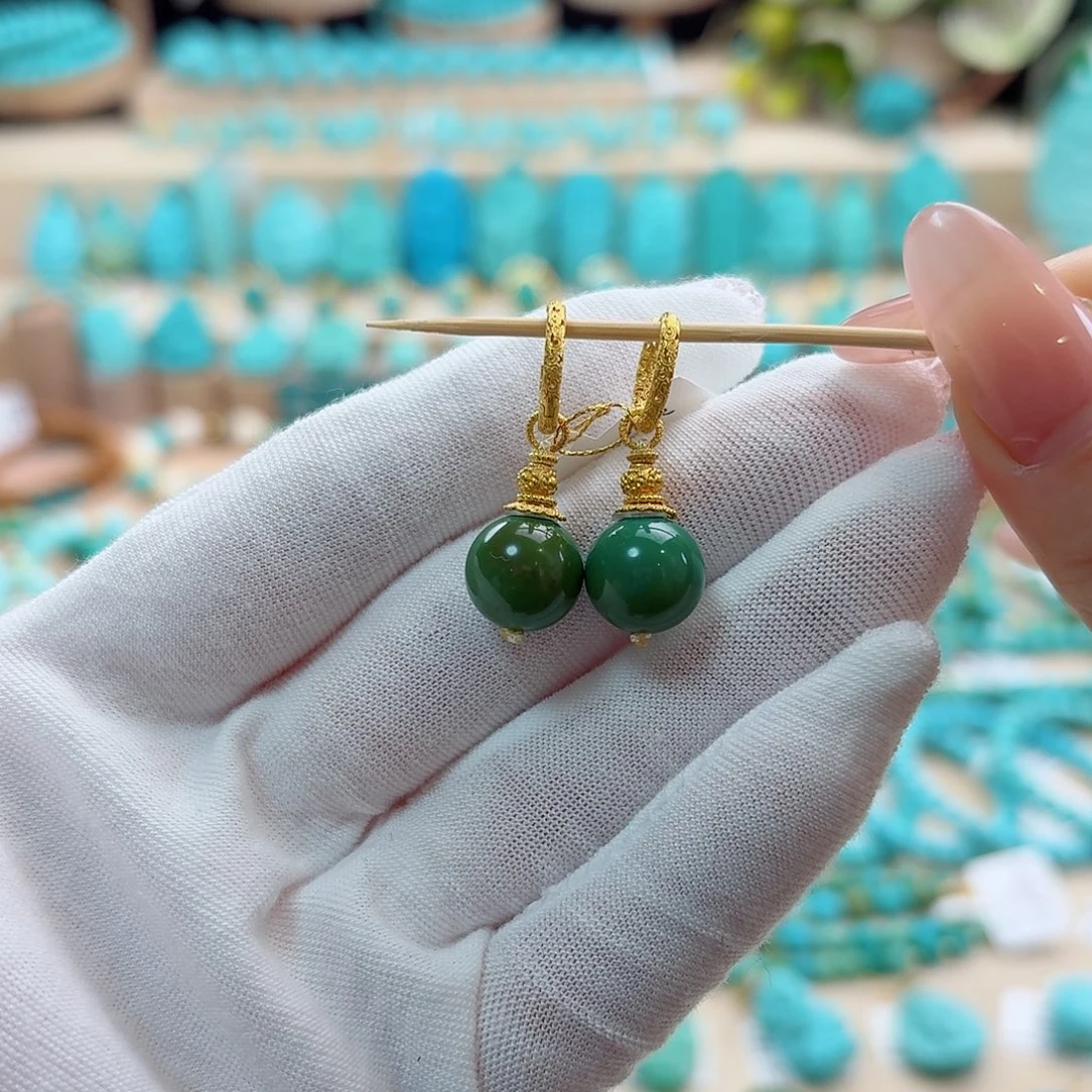 绿松石18K金镶嵌珠宝奇石