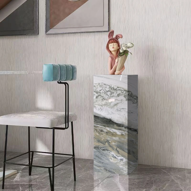 客厅玄关落地式装饰摆件雕塑工艺品底座展示台立柱岩板花架子石墩