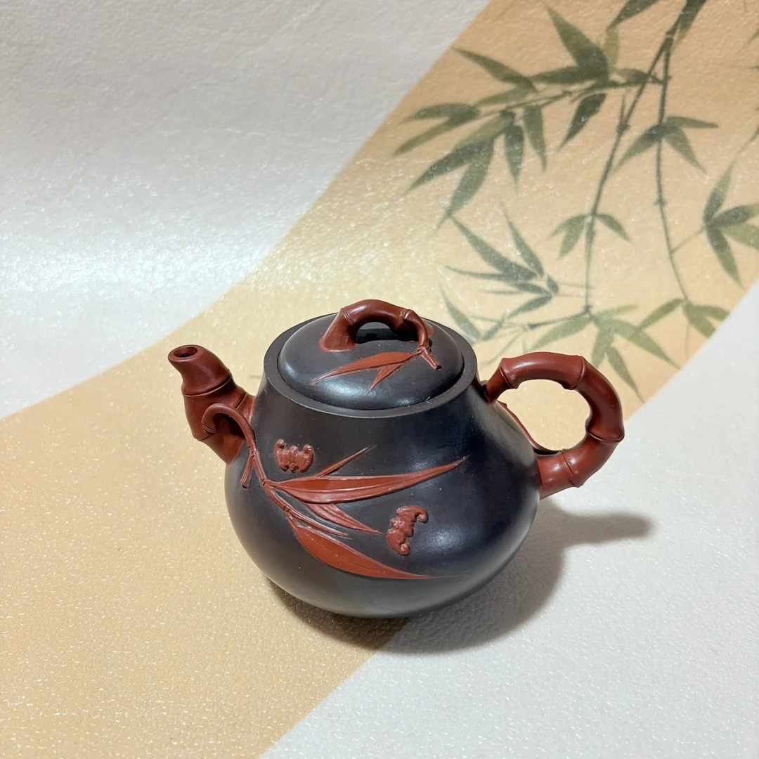 (早期)回流收藏宜兴原矿紫砂壶大水潭老紫泥秒干泥料230cc纯手工