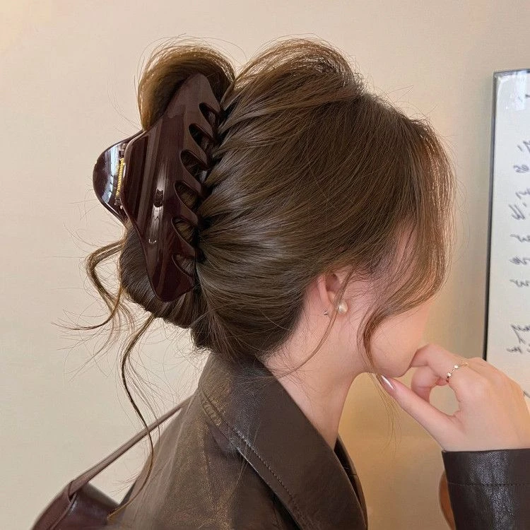 韩国春夏新款抓夹女高级感发夹后脑勺发卡大号鲨鱼夹子头饰盘头发