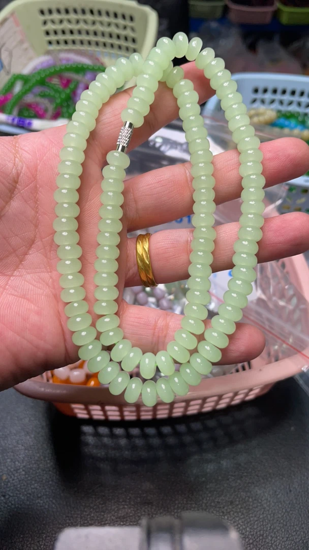 B6  鸭蛋青算盘妈妈链