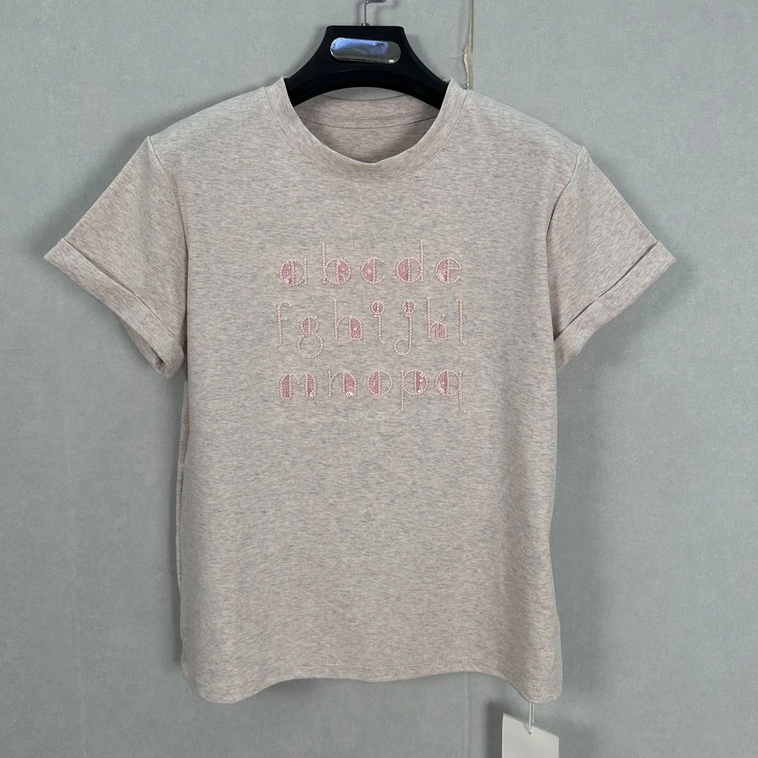 【吴姐定制】2837亲爽纯棉双面短袖刺绣