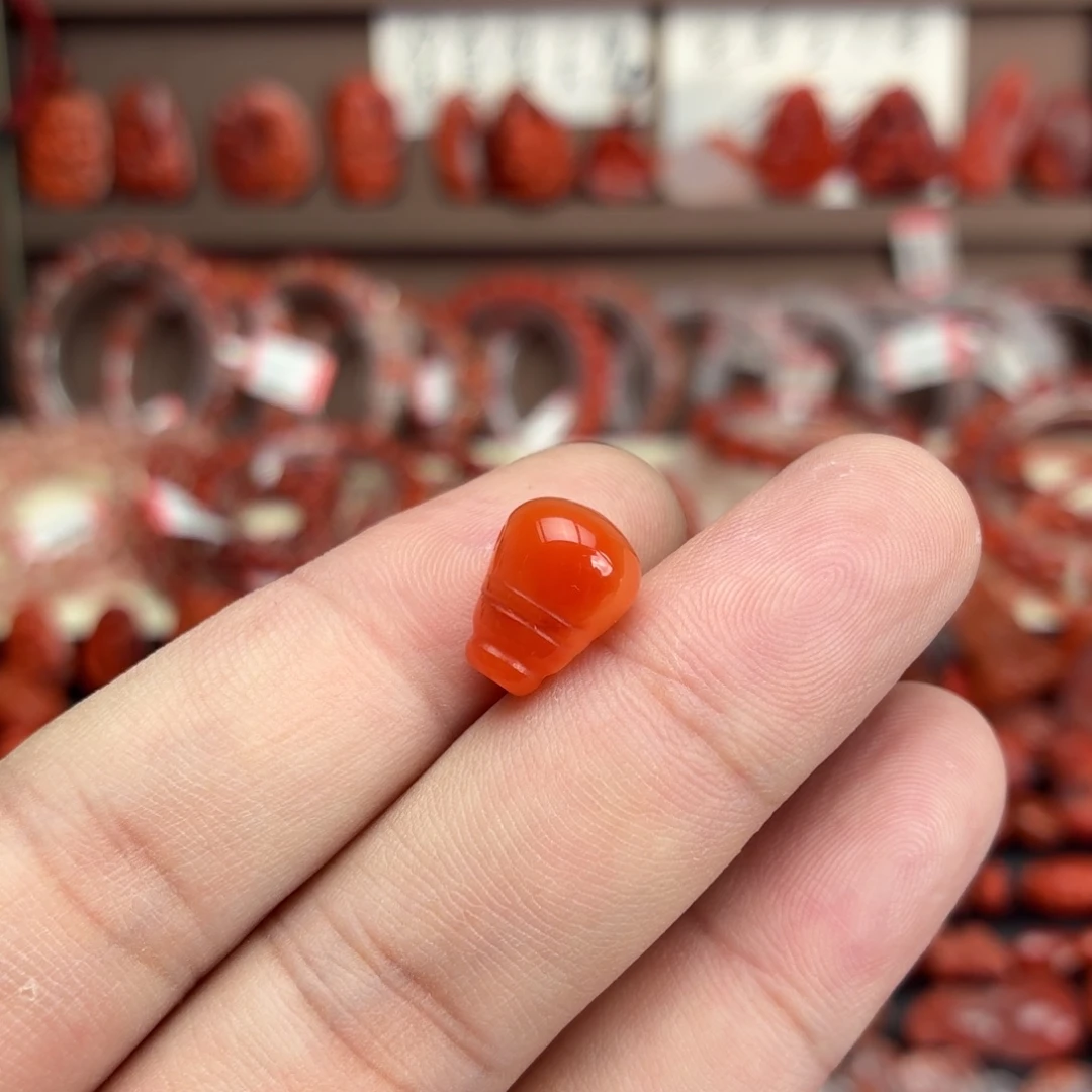 南红玛瑙未镶嵌颈饰三通9+