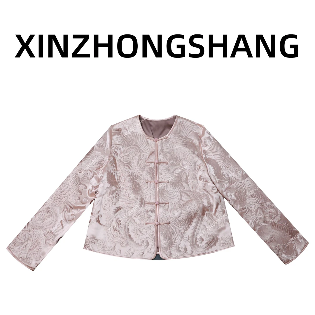 【牡丹花】新中裳-深圳原创高定新中式国风正肩刺绣外套992176
