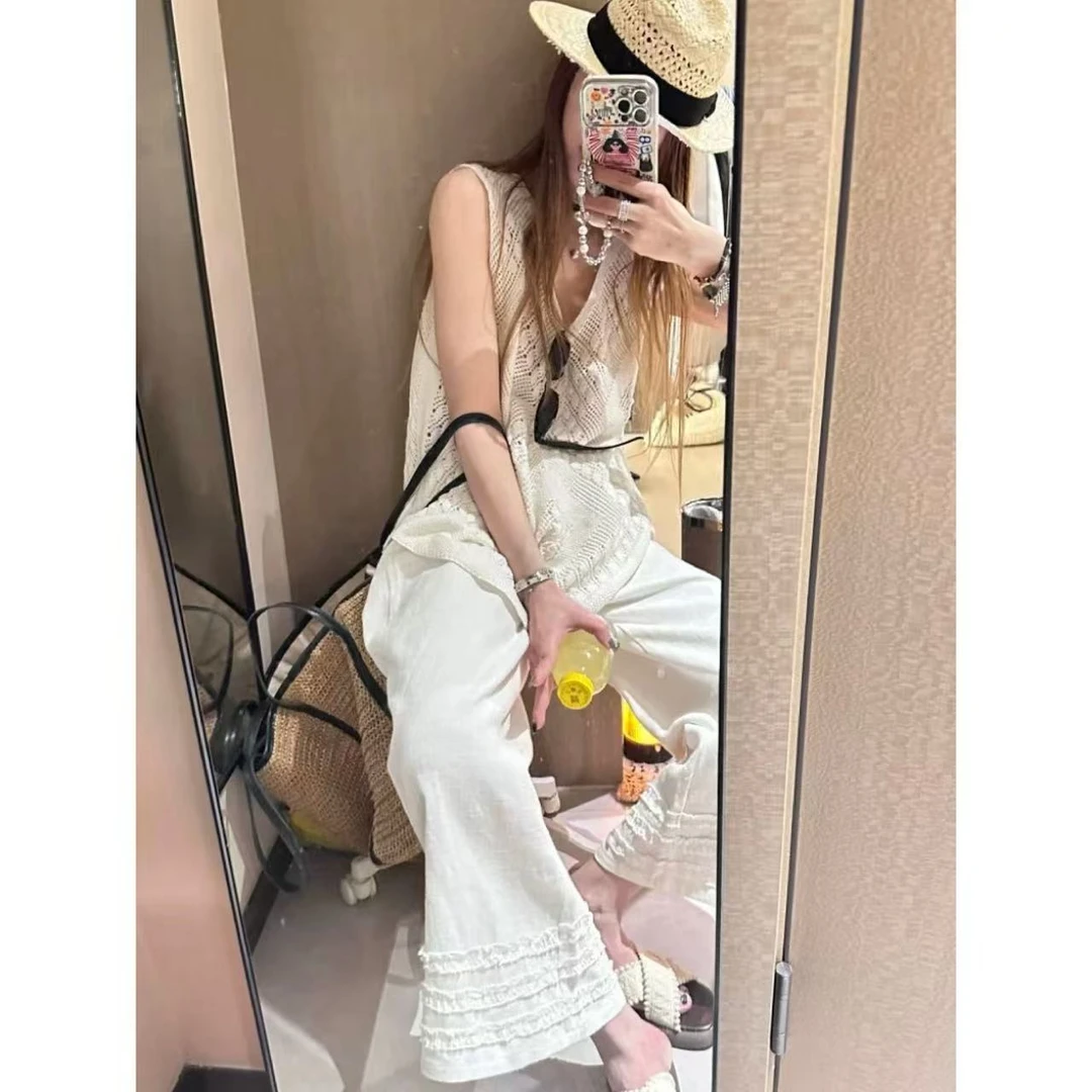 徐秋阳2   编织美学 夏季新款百搭时尚休闲显瘦显白针织背心YM333