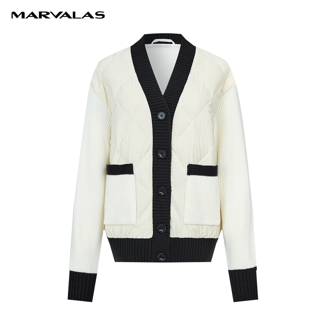 【商场同款】曼德诗小香风新款短款气质羽绒服M427303880