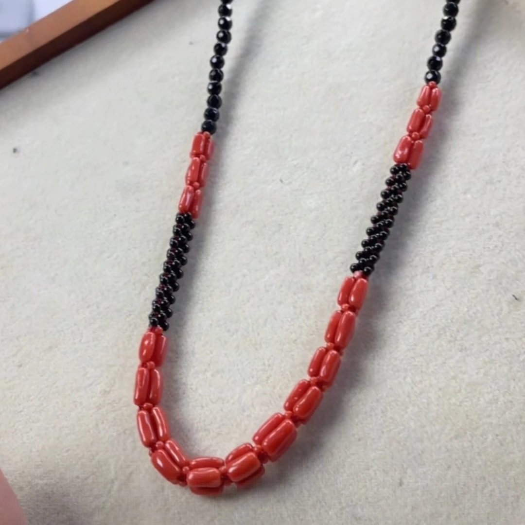 天然宝石红珊瑚项链
