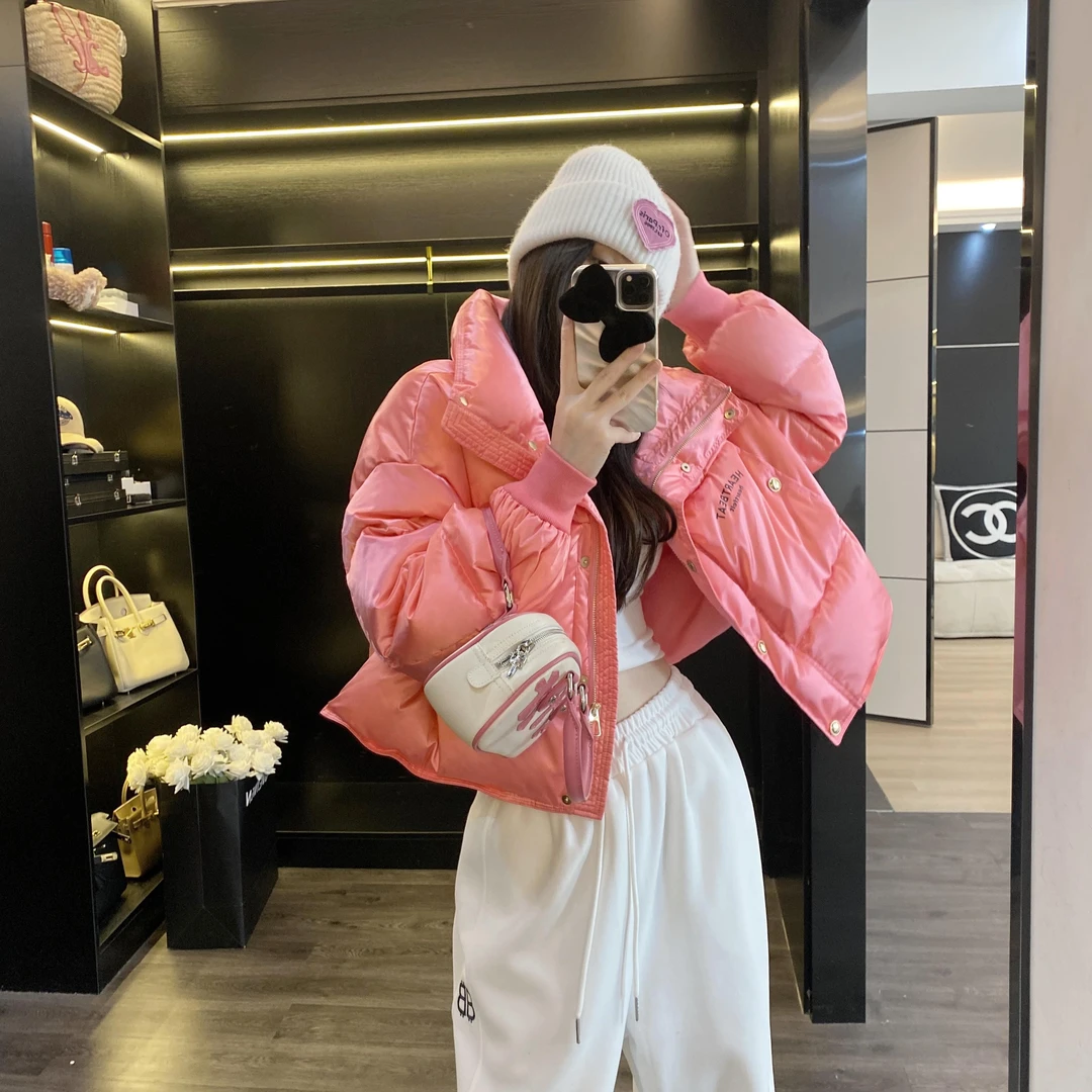 立领纯色加厚小面包款羽绒服JHYRSJ2337