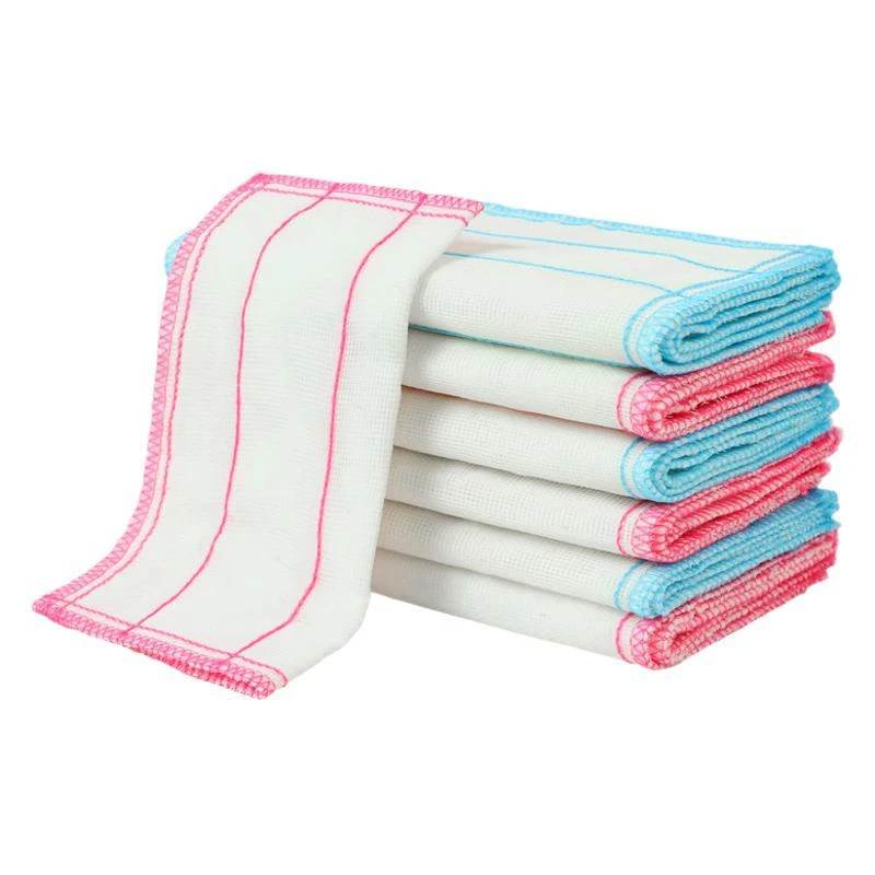 棉纱洗碗巾去污洗碗布抹布厨房不沾油易清洗吸水家用擦碗巾加厚款