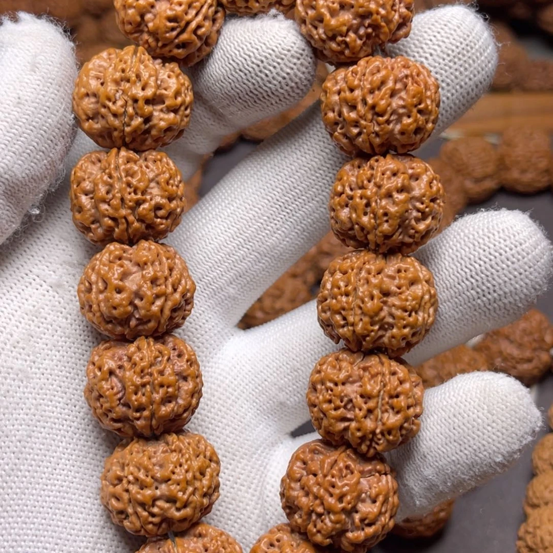 边***子金刚菩提手串22尺深沟梅花双龙头货