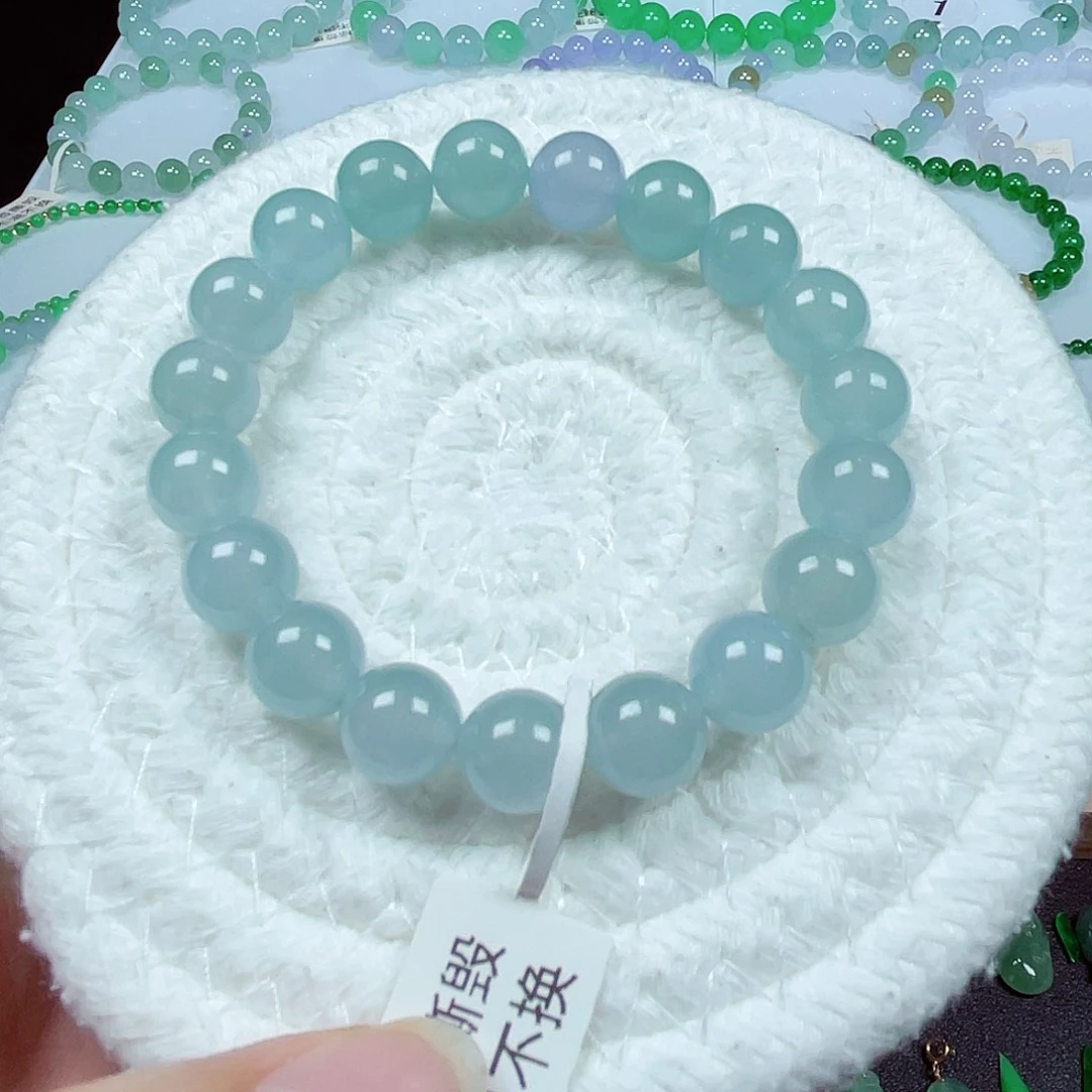 翡翠未镶嵌手链天然缅甸翡翠A货卡10