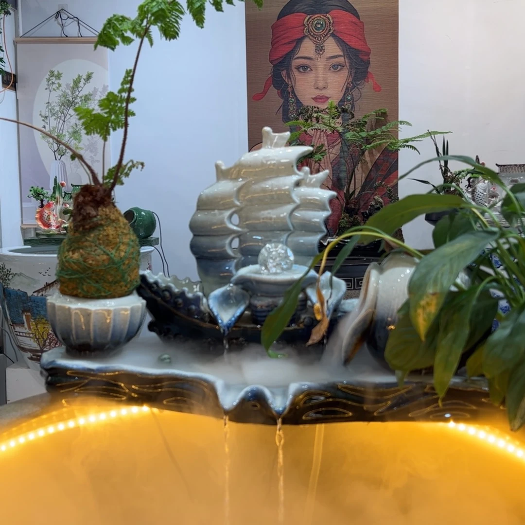 陶瓷景德镇陶瓷流水摆件