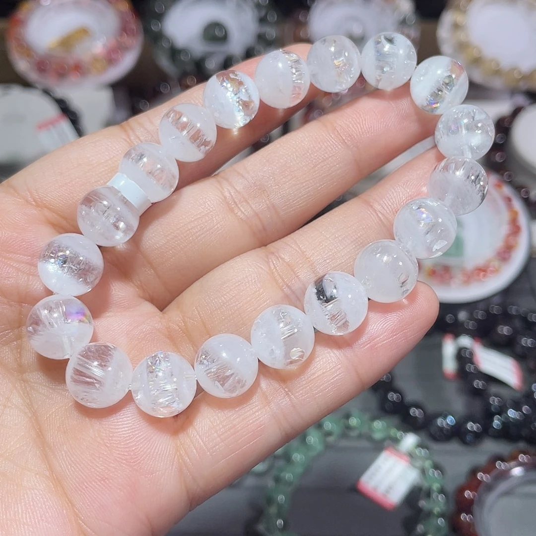 手串未镶嵌水晶彩虹白幽灵手串