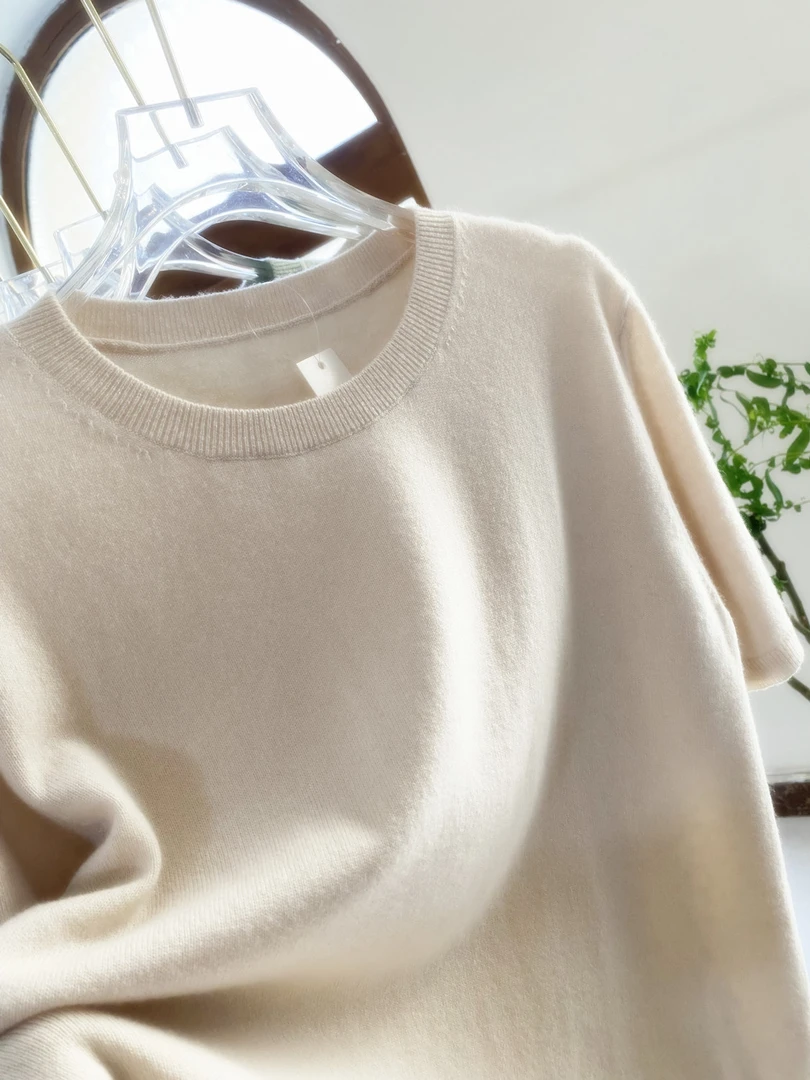 【零线系列】26/2，纯羊绒，基础款圆领半袖，库存剩余纱线系列，