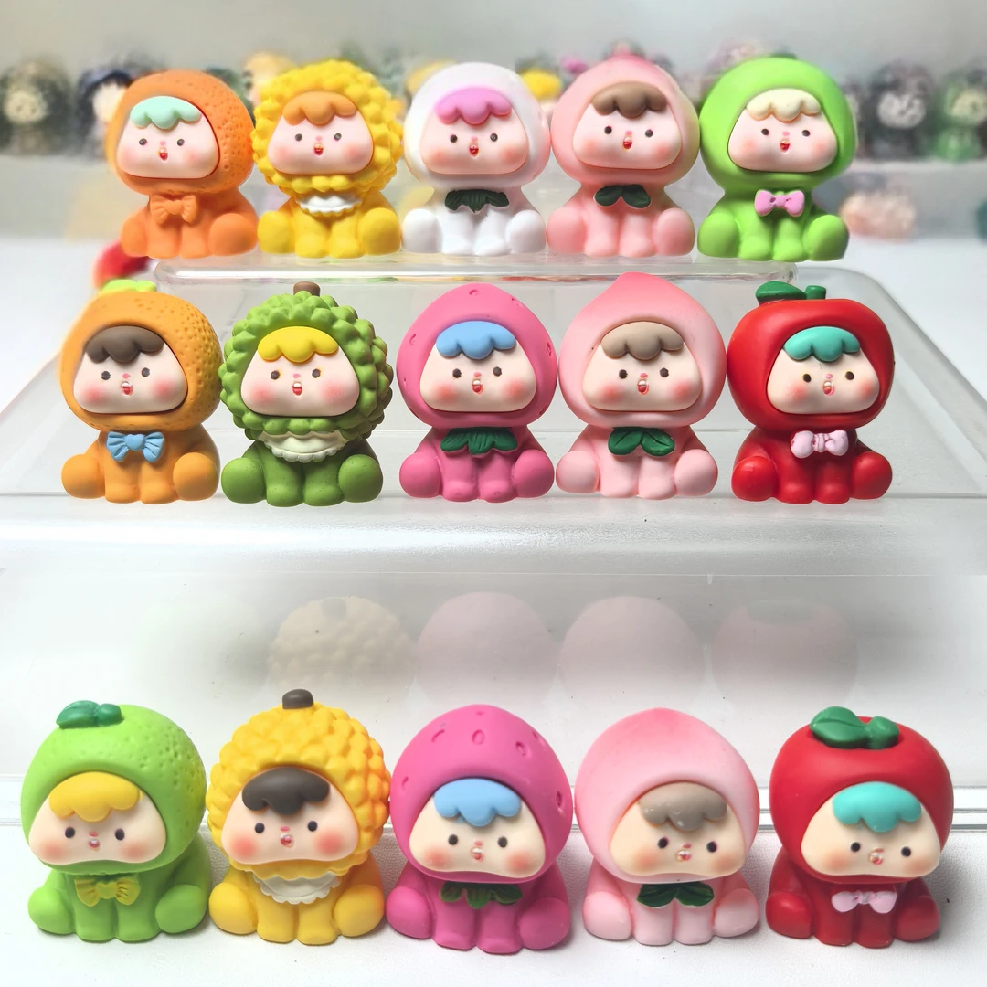 磨砂二代水果崽崽 对对碰 概率1/5 潮玩DIY钥匙扣车载桌面小摆件