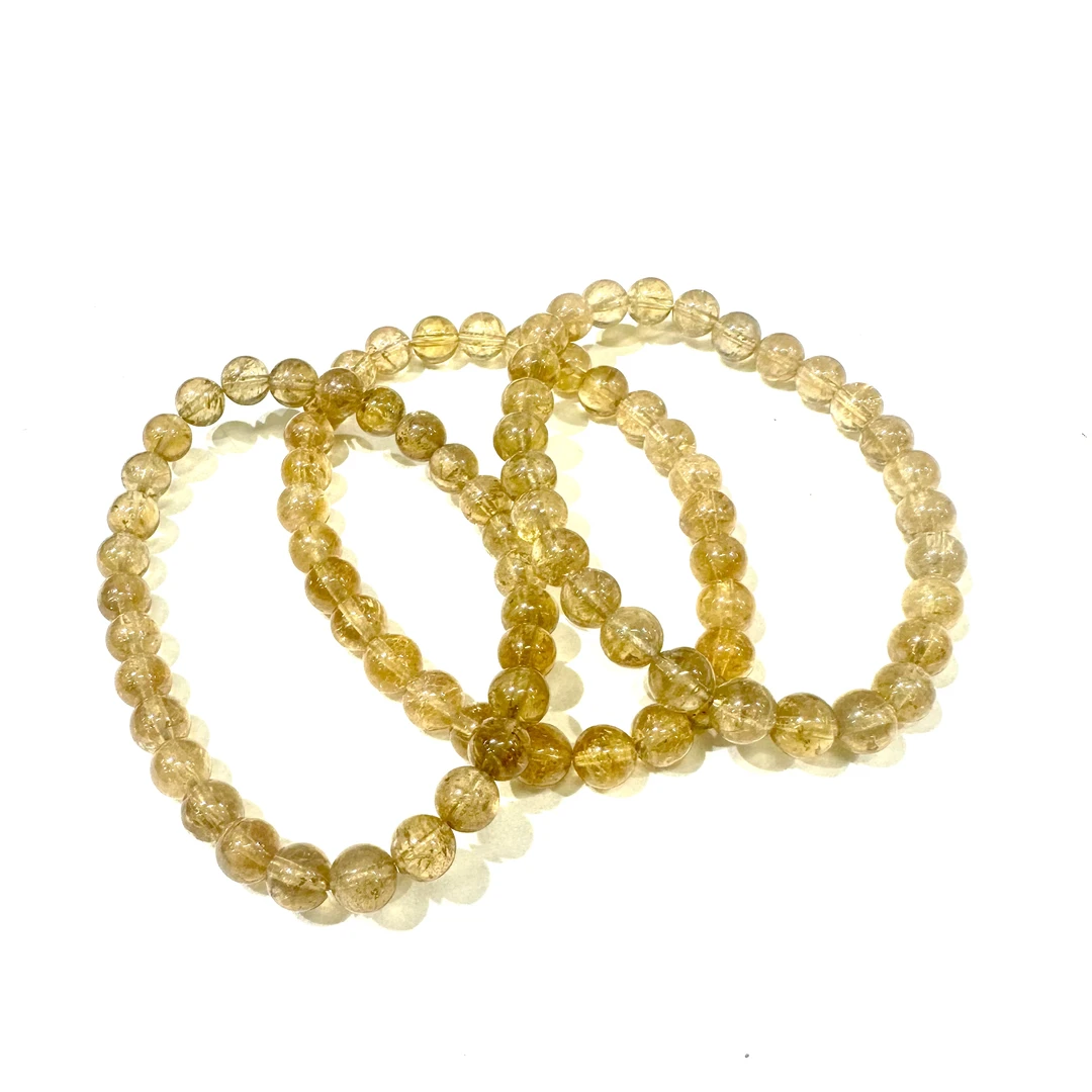 【小宝晶选】天然黄碧玺单圈手链 多样性发一件 约6mm 595XBYT