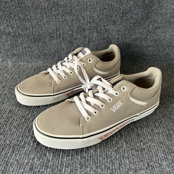 99新 VANS 42码 VANS 纯色火焰 低帮 板鞋 灰色 配盒 VS956