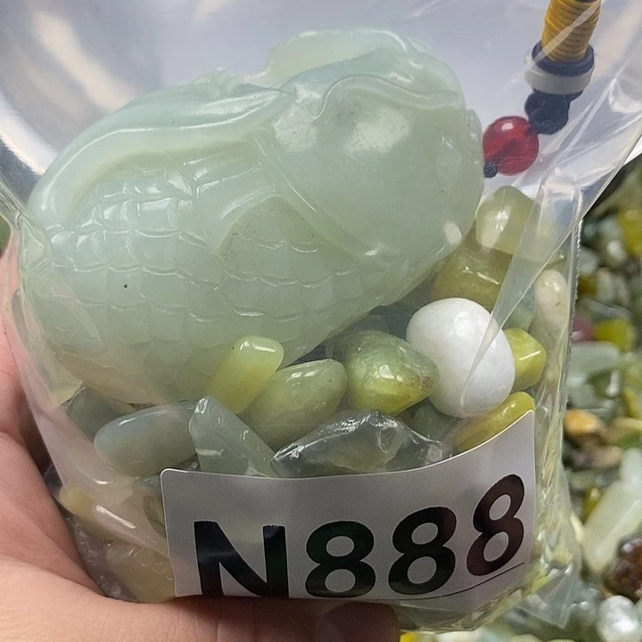 未镶嵌蛇纹石玉鱼缸石