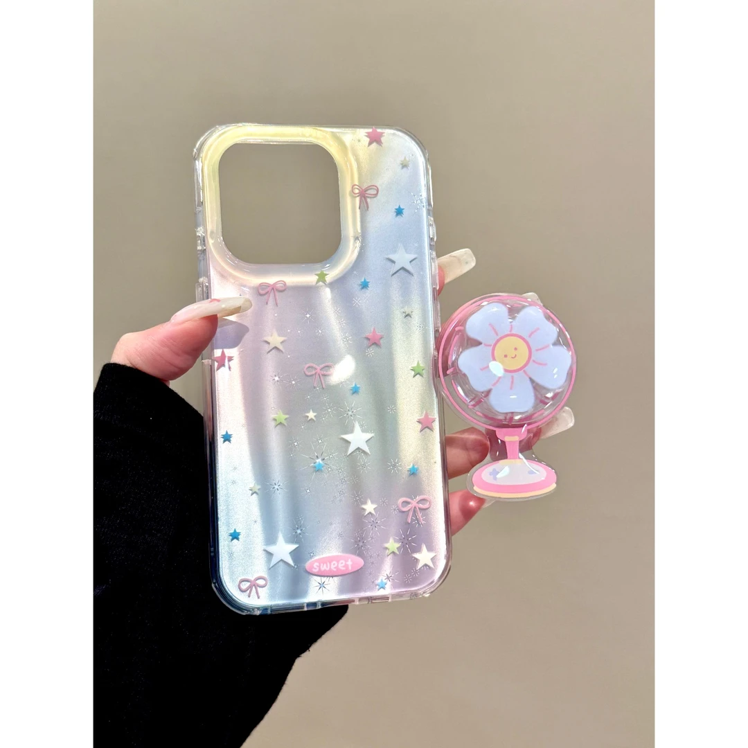 适用苹果iphone16promax炫彩风扇15pro防摔14创意支架13ins手机壳