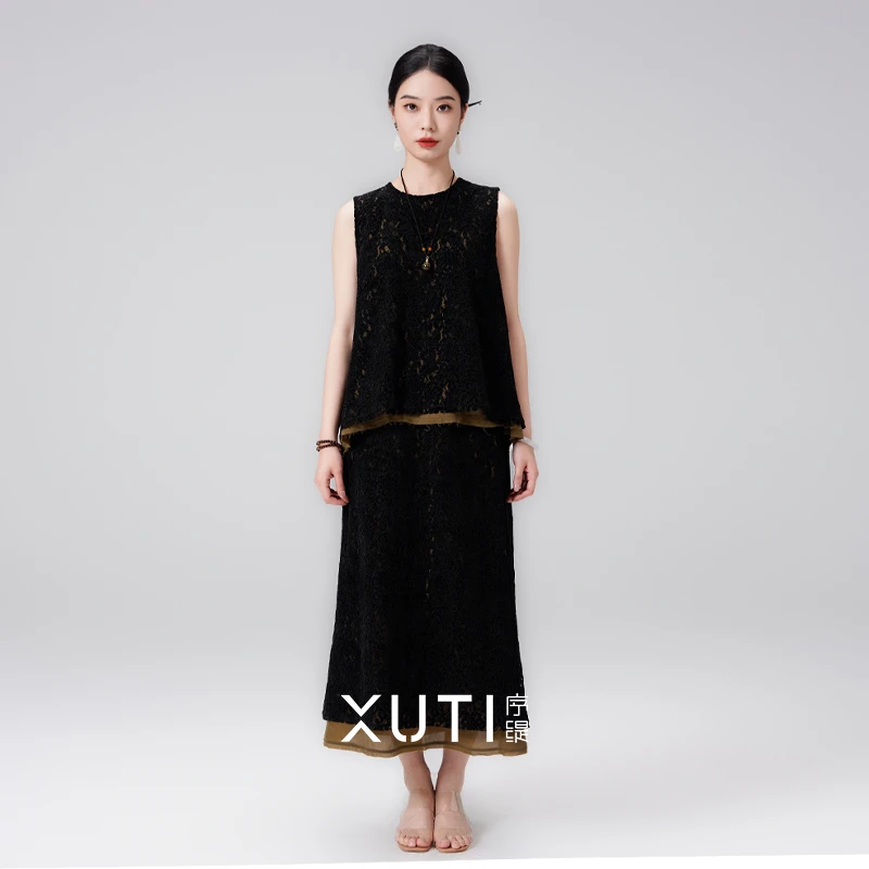 序缇春季新款复古国风新中式女装马甲H11-6269