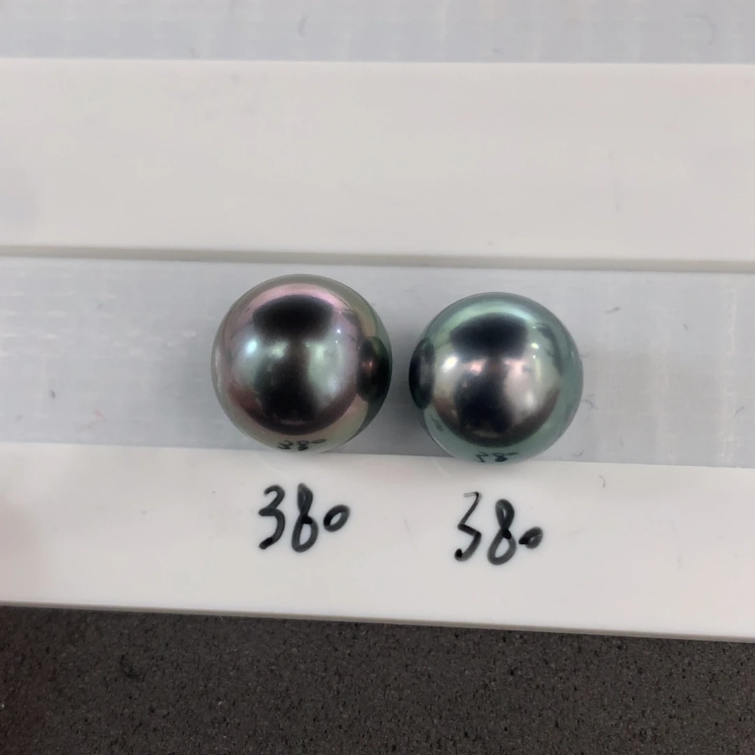 定制海水珍珠未镶嵌裸珠大溪地10-11mm两颗