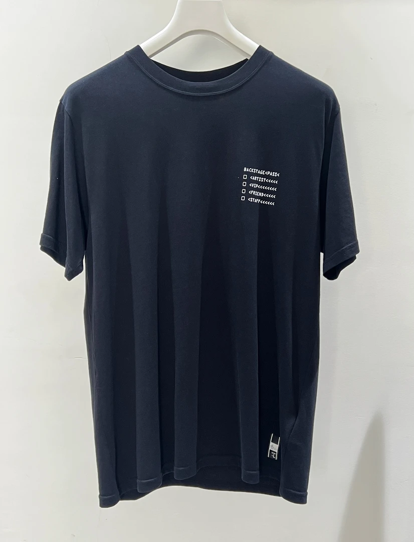 未使用 MONCLER MJ 胸口字母印花黑色短袖 8002050