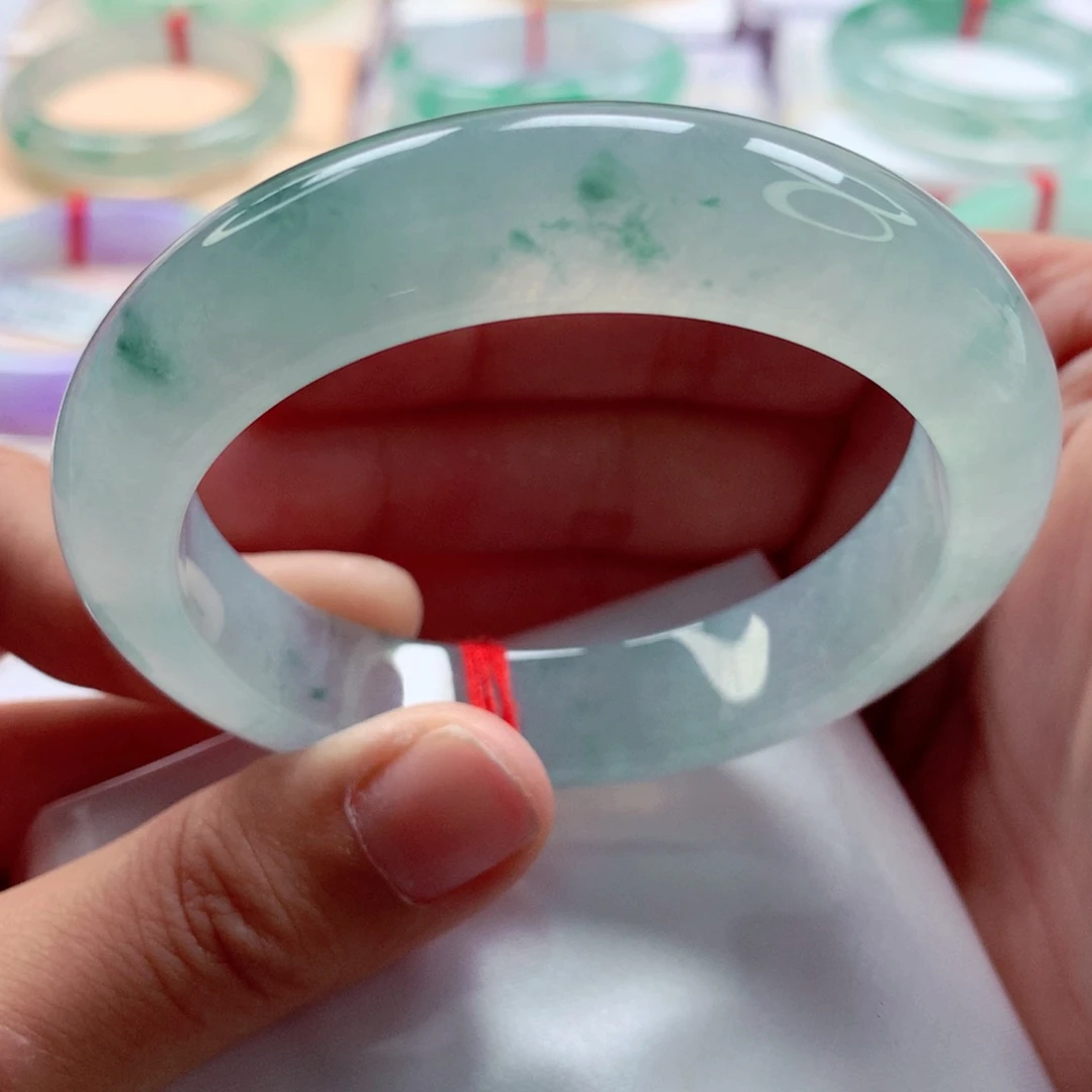 未镶嵌手镯翡翠师妹56.3轮胎百搭耐看冰飘花（12号）