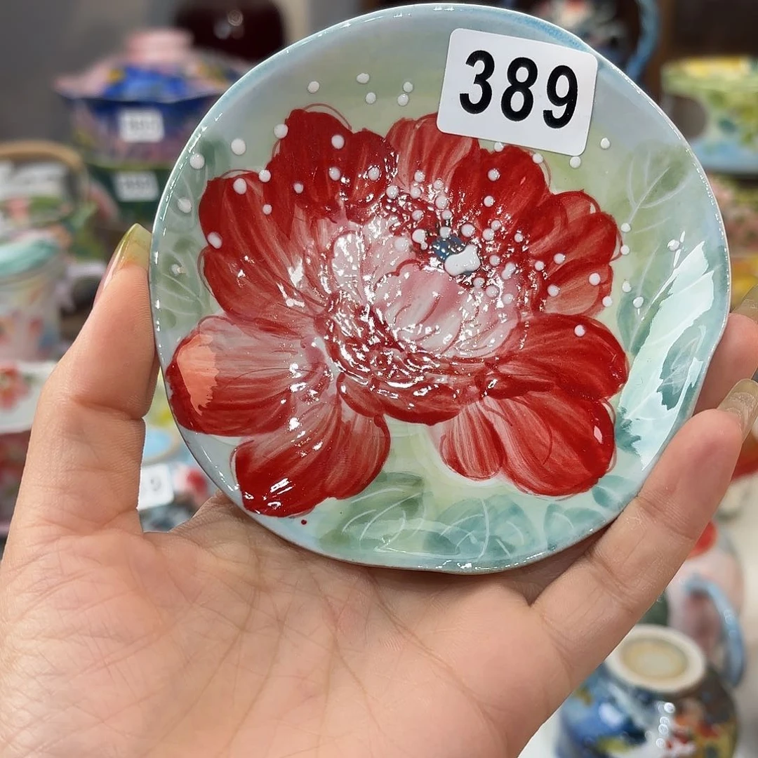 瓷片景德镇手绘高温釉下彩陶瓷茶具