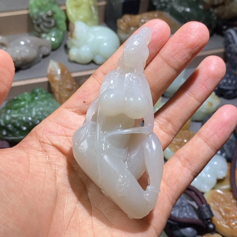 【闪购商品】和田玉未镶嵌挂件相*