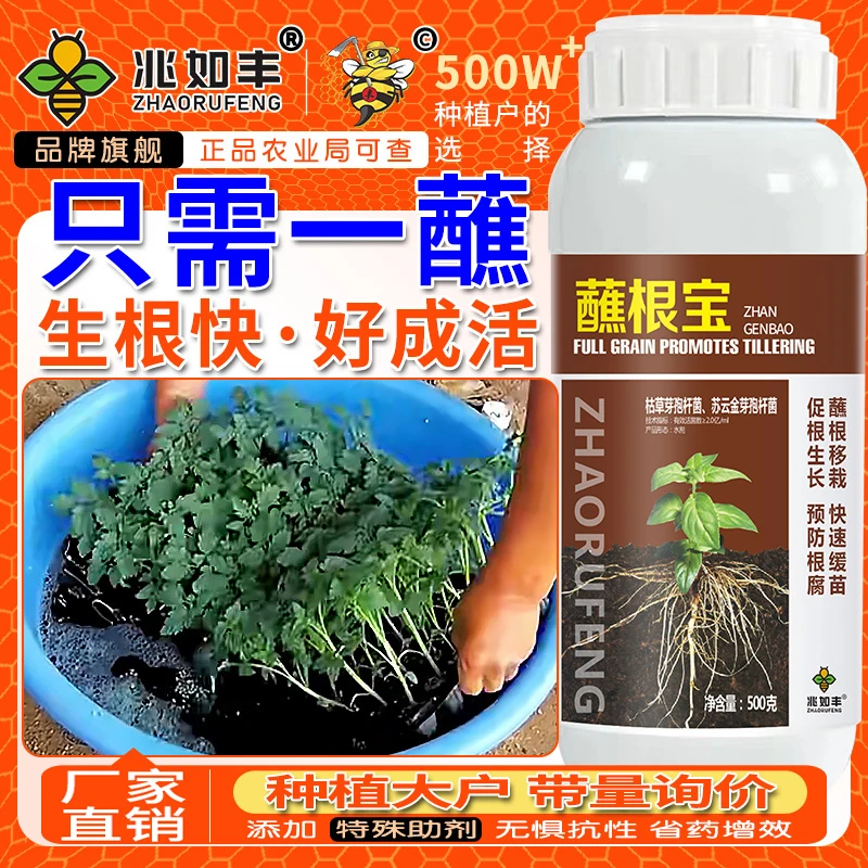 兆如丰蘸根宝瓜果蔬菜花卉苗木蘸根壮苗提高移栽成活率蘸根剂1