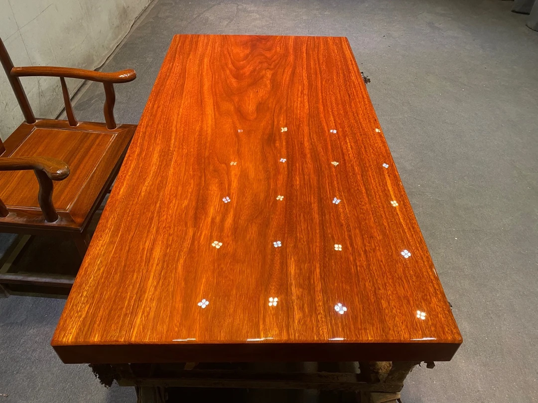 ［6号］非洲圆盘豆150-79-8全方边实木大板桌（不包邮）