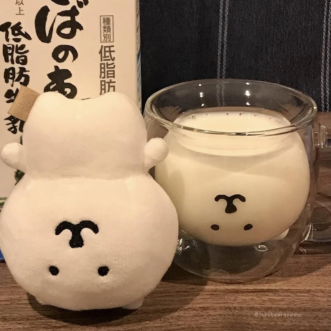 迟星自嘲熊韩国200ml耐热双层玻璃杯可爱情侣高硼硅咖啡牛奶杯