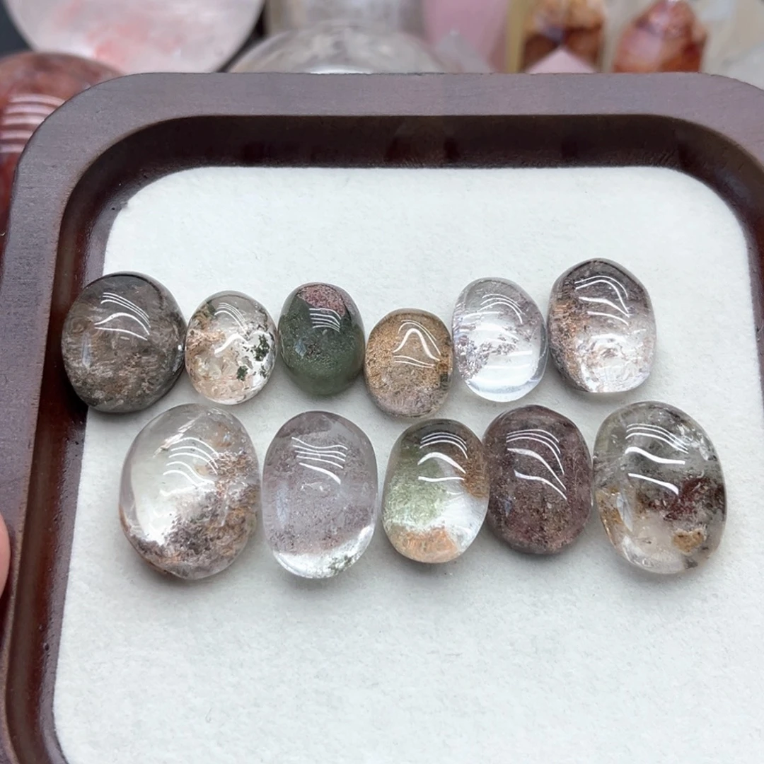 水晶珠宝半成品未镶嵌23 幽灵蛋面大礼包！