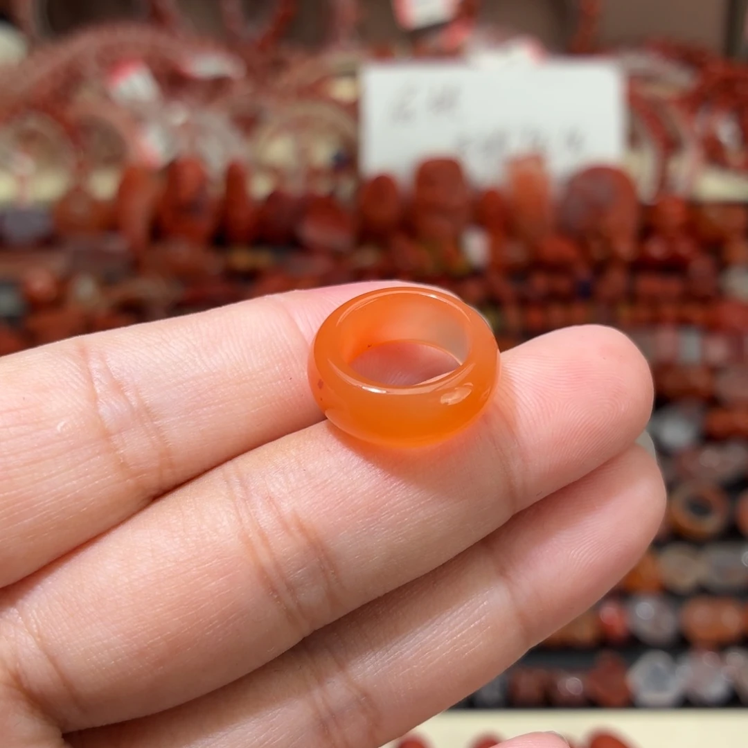 南红玛瑙未镶嵌颈饰内径卡12咪跑环