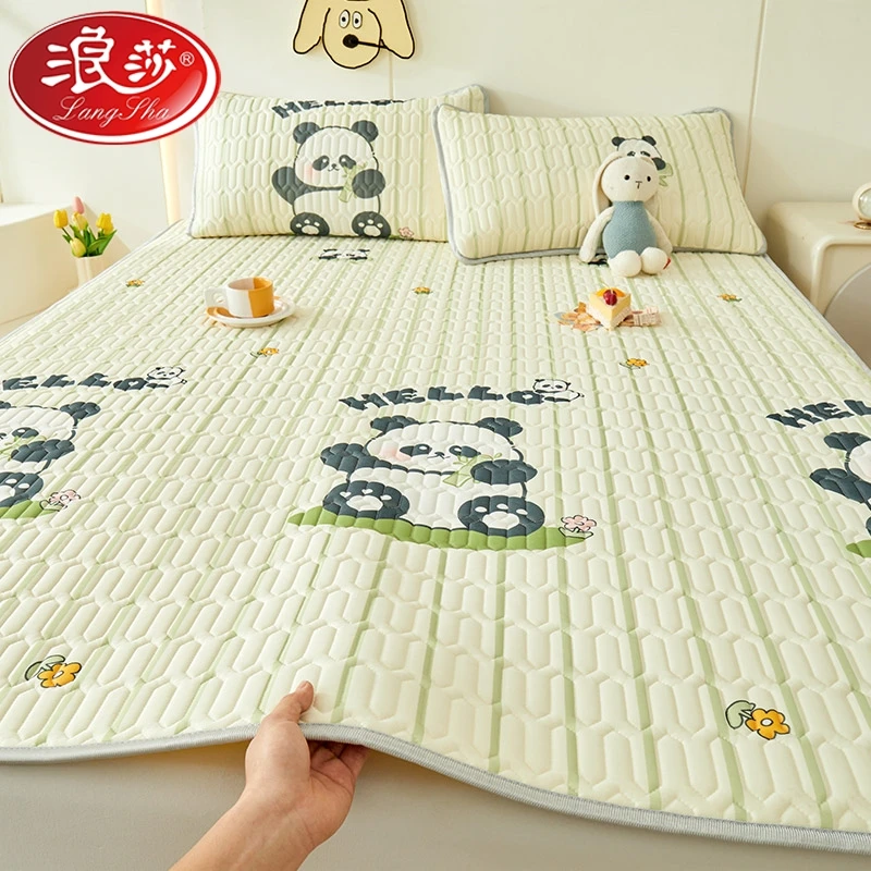 LangSha/浪莎夏天乳胶凉席可水洗折叠防滑空调席卡通床单学生宿舍