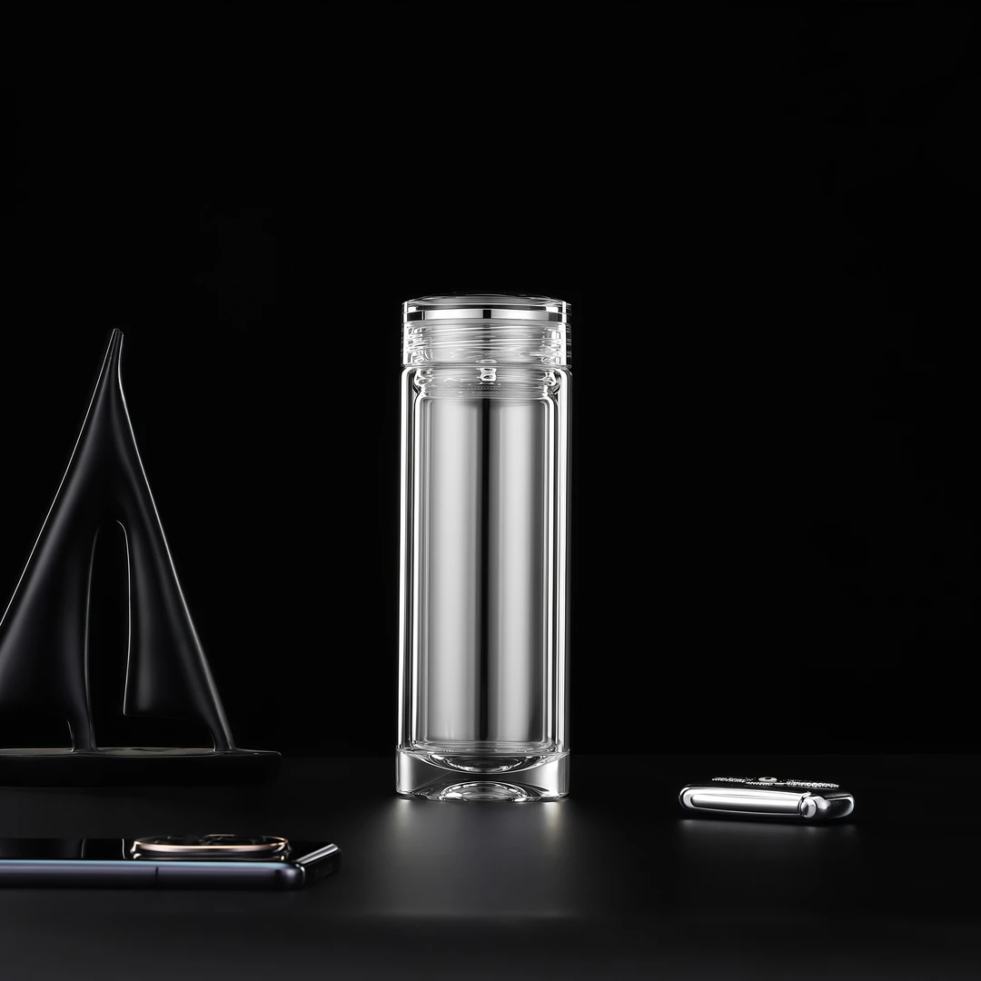 【星球底】双层高硼硅玻璃车载玻璃杯手工玻璃杯男女士玻璃杯茶杯