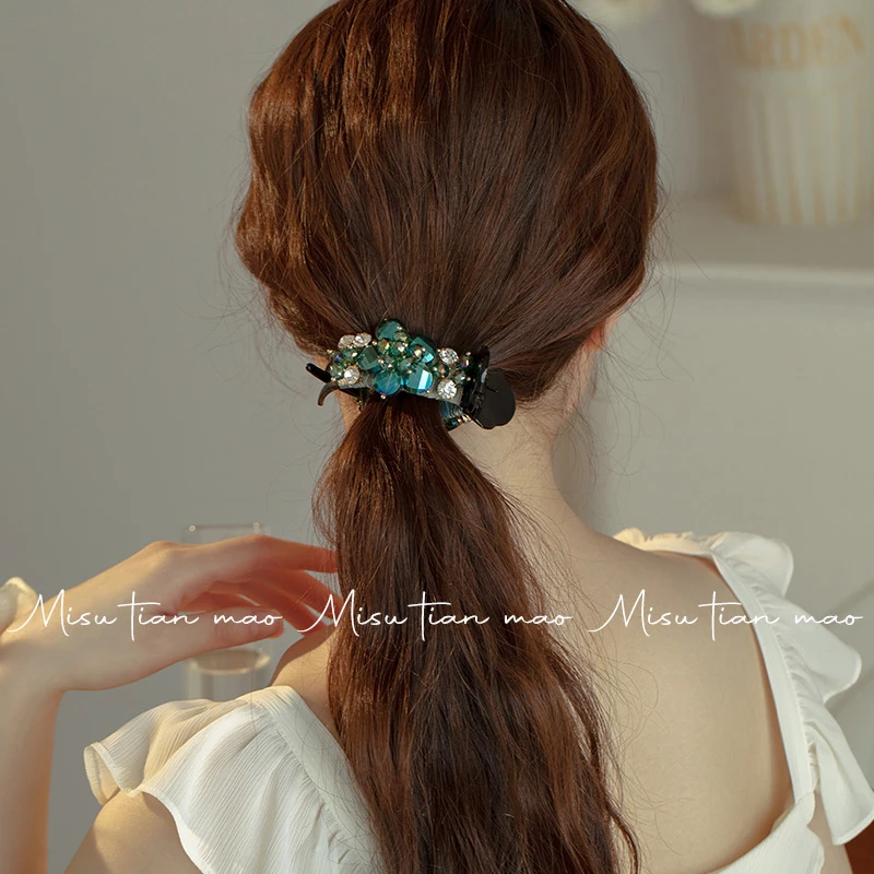 发夹女2025新款高端后脑勺盘发夹子头饰丸子夹高级感轻奢风发饰