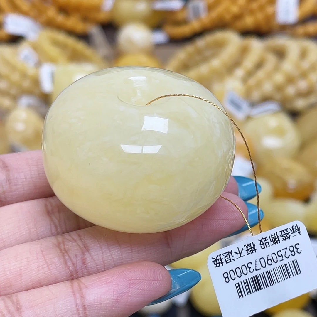 蜜蜡未镶嵌珠宝奇石41mm*28mm虎皮扣子