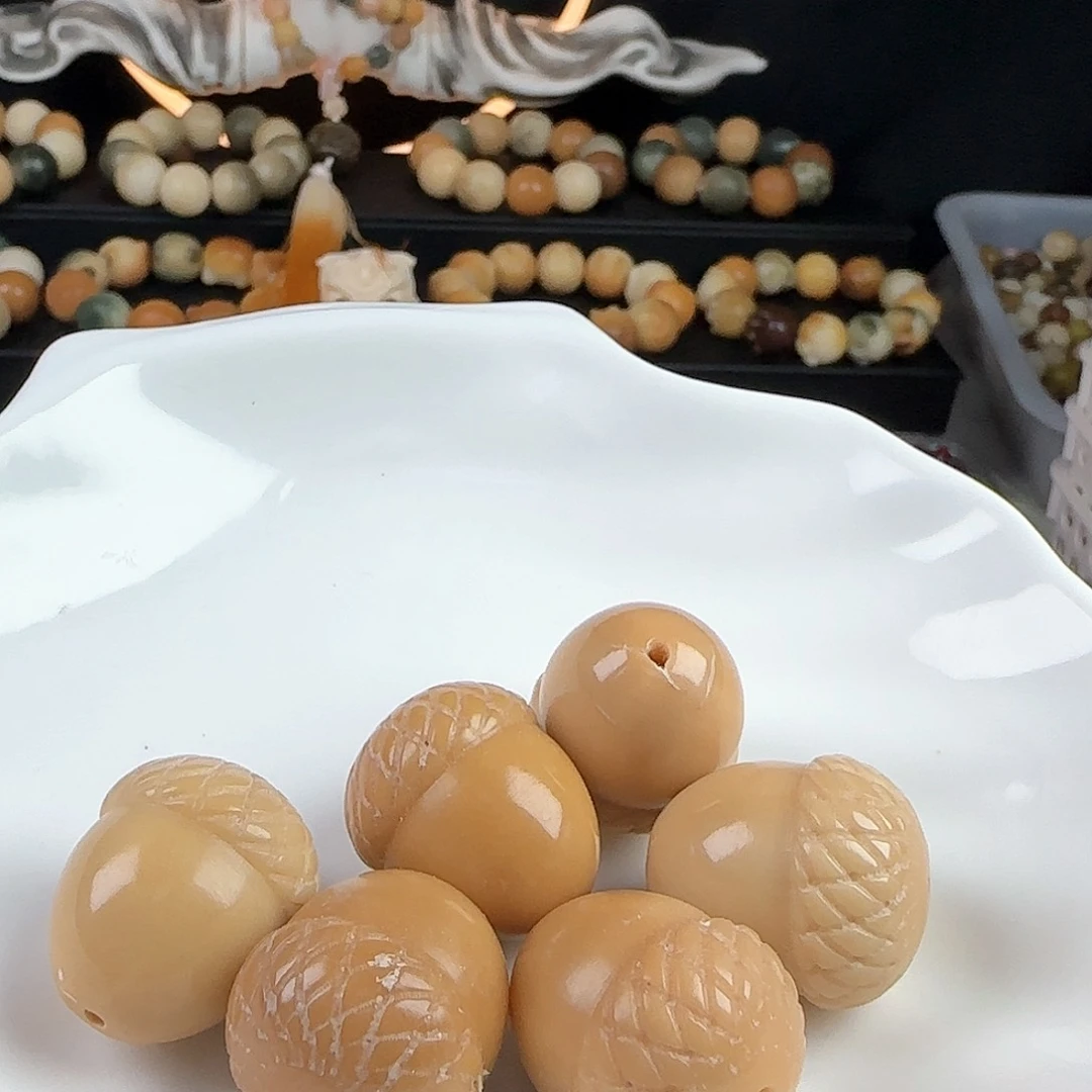 菩提根/象牙果吊坠瑕疵松果2颗有裂