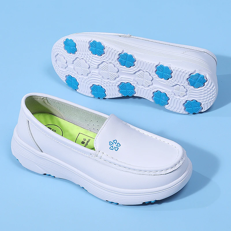 护士鞋女软底不累脚白色透气防滑春季学生实习工作鞋平底百搭黑色