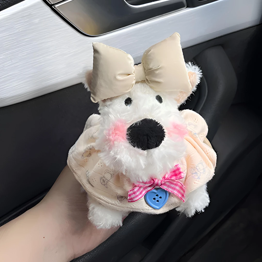 【啾啾DIY】西高地毛绒潦草小狗挂件公仔背包钥匙扣挂饰闺蜜礼物