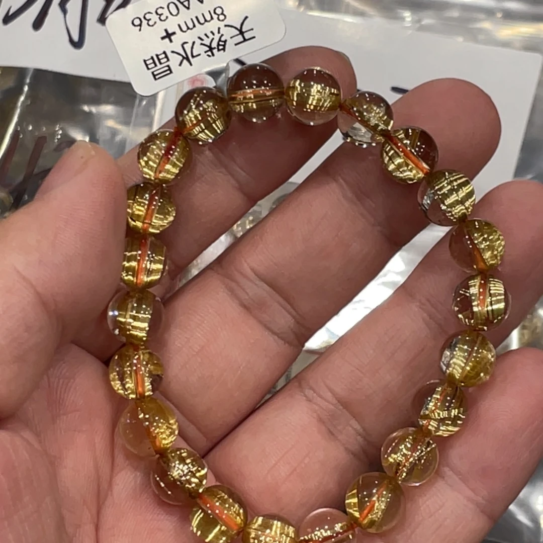 未镶嵌手链水晶aaa0336钛晶